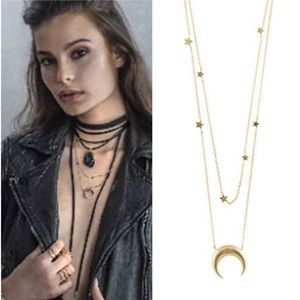 Layered Stars & Crescent Moon Chains, NWT